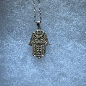 Hamsa Necklace (.925 Sterling Silver)